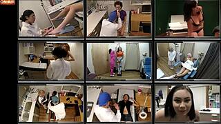 aria nicole spreads for doctor tampa's close-up creampie fuck backstage