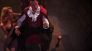 whoa! tgirl jade venus sucks dracula cock then takes bareback anal pounding!!