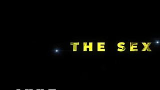 Sex and the City parody with big tits threesome on sofa riding