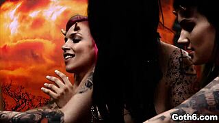 picture this diabolical goth punk orgy where big cock teens deepthroat and bang in hellish bisexual frenzy