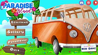 He fucks my pussy hard in public on paradise island part 3 bent over doggystyle outdoors