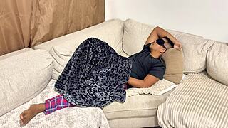 Stepmom's huge tits trick stepson into bending her over for bbc creampie