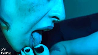 latina goddess chokes gags redhead on feet toes in lesbian femdom pov domination