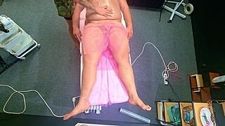 oh no he fell but her femdom massage turns into wild ass shaking happy ending