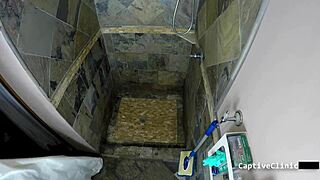 Michelle Anderson Cuffed Gaped Spread in Latex Shower Humiliation