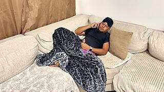 Stepmom's huge tits trick stepson into bending her over for bbc creampie