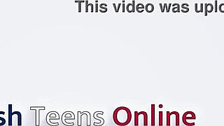 hey, watch this 18yo college blonde in lingerie get her first creampie under the christmas tree