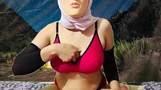 stepsis strips nude camping at night... damn sexy