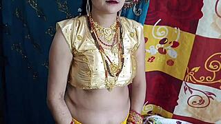 beautiful indian bhabhi gets dirty fucked by devar in homemade bedroom creampie