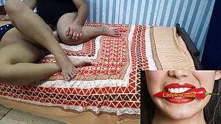 desi milf and lover sneak hidden sex with shaved pussy and natural tits exposed