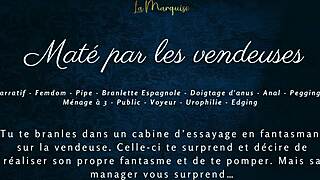 maté par les vendeuses 😈 french public humiliation outdoors!!