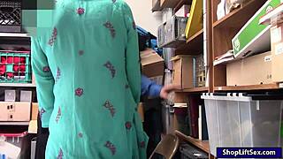 i'm the arab teen shoplifter sucking lp officer's big cock in office