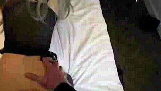 stepmom deepthroats stepsons cock in forest then takes rough facial cumshot