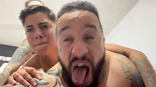 deep anal thrusts into her tight ass then pussy pounding till mutual cumshot