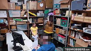 Shoplifter Catarina Petrov Blackmailed into Pussy Eating and Rough BBC Fuck