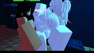 Roblox slut's big ass tits kept begging for deeper pounding no matter how rough it got