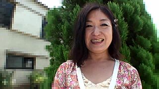 J-Granny Chiyo Yamabe Displays Soaked Hairy Pussy Creampie Closeup