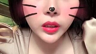 big titted asian girl shows off huge white tits live