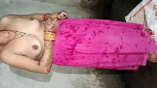 naughty bhabhi pisses in bathroom, wanna lick her pierced nipples?!