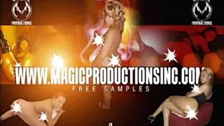 ebony lesbian straps up at home for intense strapon pounding session