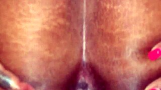 damn this juicy ebony pussy so slippery wet for bbc backshots creampie