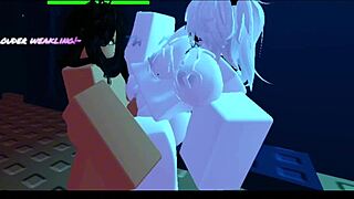 Roblox slut's big ass tits kept begging for deeper pounding no matter how rough it got