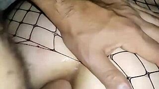 Skinny wife bends over for anal dildo pounding doggystyle pov