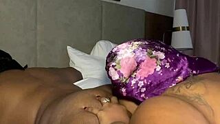 my girlfriend spreads her huge ebony ass cheeks wide for me to worship lick and kiss her tight asshole deep