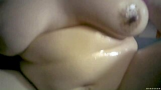 Aewa 9 oiled interracial slip in slide missionary creampie tight pussy