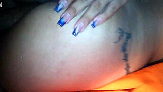 will this naughty neighbor take that huge rod deep inside her tight spot?