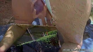 exotic brunette alycia starr pussy licked wet by rome major