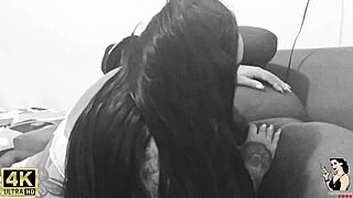 trailer shows tattooed redhead paty angel blowing fan until he explodes from her expert mouth work alone