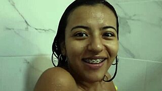 showed my little stepsis phone games while shoving huge cock deep in her tight ass fitness latina