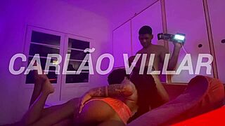 my wife brings her curvy friend for a wild group cock choking session