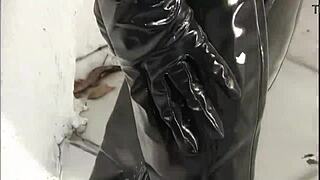 nicole sheridan dresses in leather for blonde milf's deep anal pounding