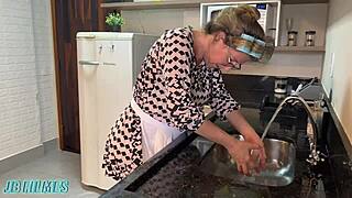 friends double team grandma's tight ass in wild brazilian romp