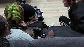 Trans Cuckold Endures Femdom Pegging Scene