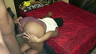 Chubby ebony big ass bent over doggystyle ripped clothes wet pussy pounded