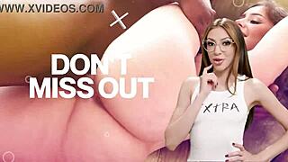 busty blonde babe slurps boyfriend's monster cock sloppy deepthroat titty fuck interracial