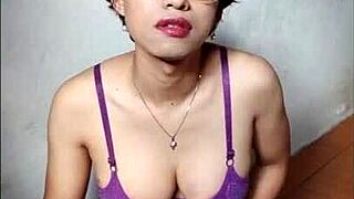 heart pounds watching beautiful asian shemale stroke morning wood