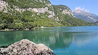 damn, taking a full nude bath and fucking in an italian lake... brazilian damiana gets wild voyeur style ep 9!