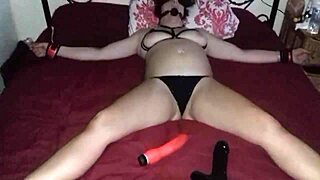 hey i'm tied blindfolded to bed gagged waiting for stranger to use me