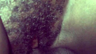 Horny ebony teen's wet pussy rides big black cock hard until begging to stop