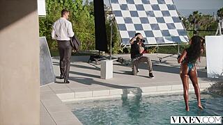 Vixen Nicole Kitt Craves Cock, Licks Balls and Rides in Lingerie Doggystyle