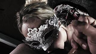 that busty milf gives cfnm blowjob and takes facial on big natural tits