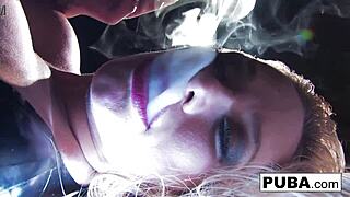 shyla stylez lights up sexy smoking fetish with big tits and pussy tease 🔥💨