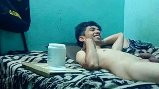 skinny guy gets intimate sensual MASSAGE turning into full pleasure ride