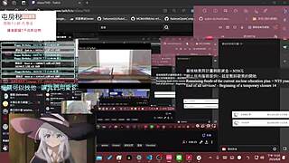 girl feels bored playing pc alone in room