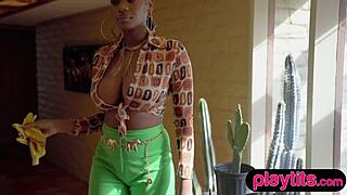 damn this curvy ebony bbw babe shakes her huge natural tits and jiggles that fat big ass solo