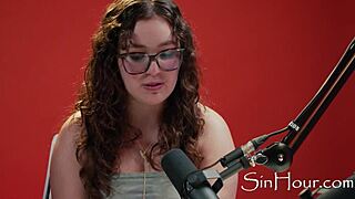 innocent nerd leana lovings hides wild pornstar secrets in casting